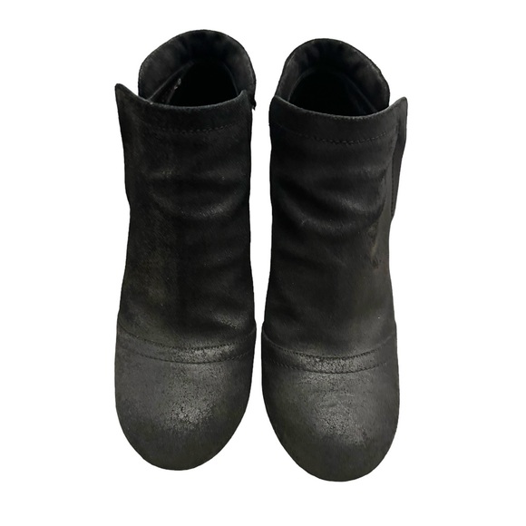 CHANEL Black Distressed Suede Chain Detail Ankle Boots Shoes 39 - Picture 2 of 9